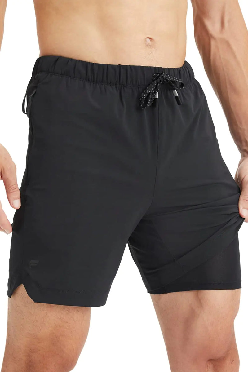 Fabletics Mens The One Short (Lined) Training Swimming Lightweight Quick-Dry Zip Pocket Stretch Woven 7